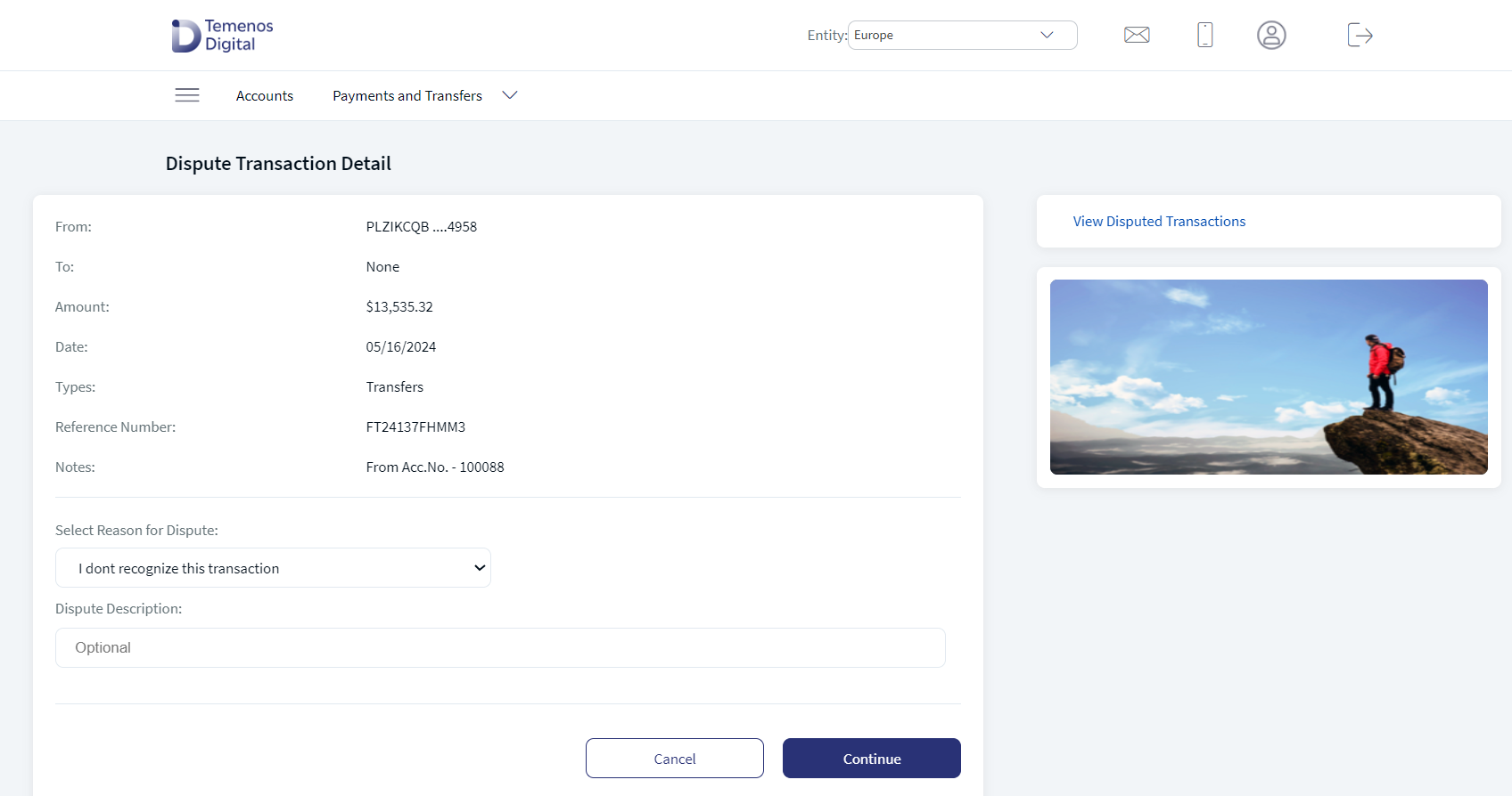 Check Dispute Details